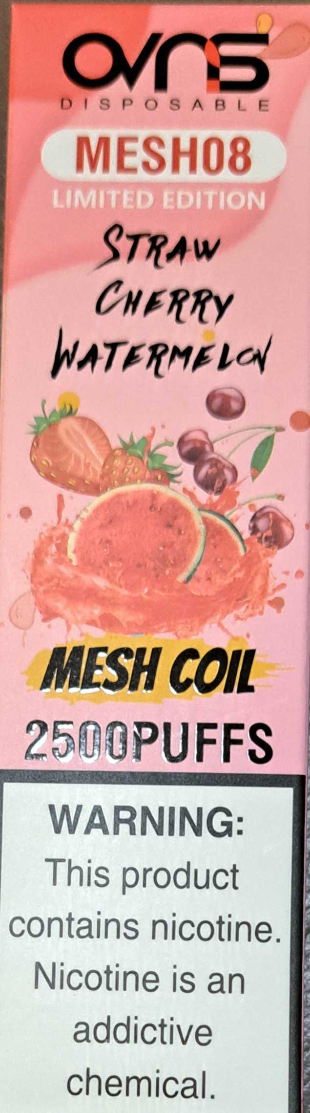 Straw Cherry Watermelon 1x8ml 2500 puffs OVNS