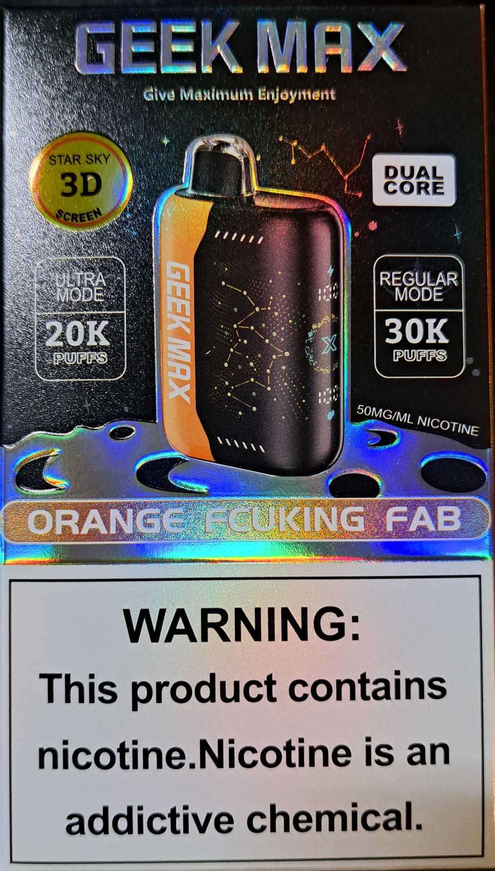 Orange Fucking Fab Geek Max 1x18mlx30K