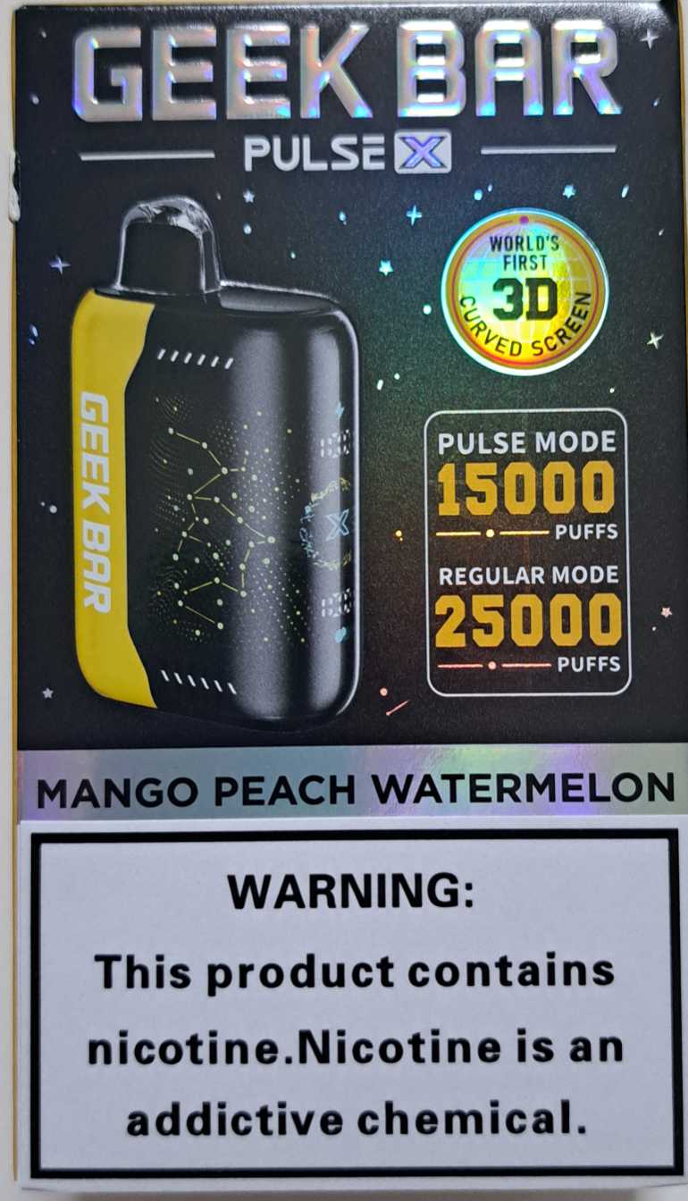 Mango Peach Watermelon Geek Bar Pulse X 25K