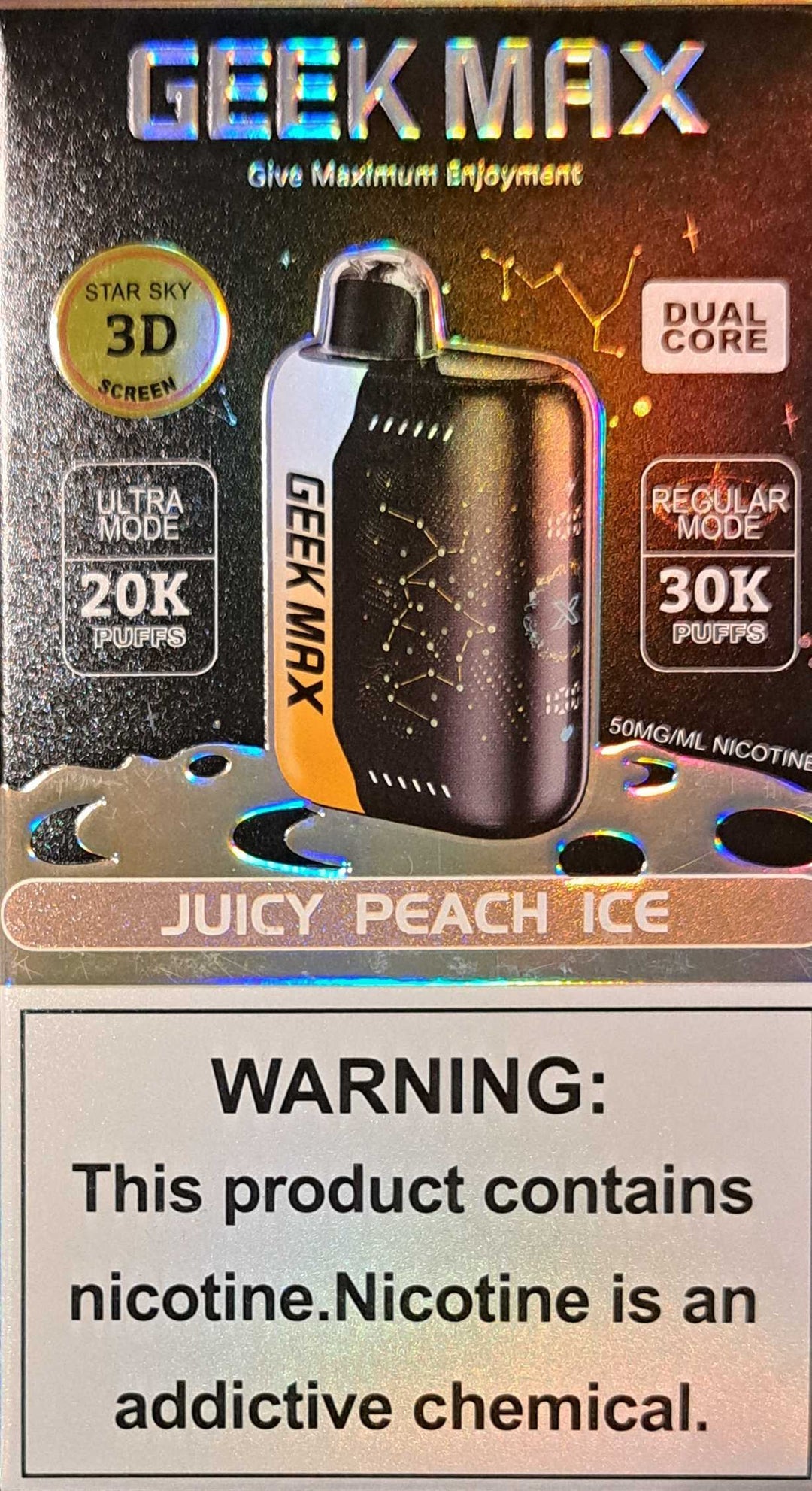 Juicy Peach Ice Geek Max 1x18mlx30K