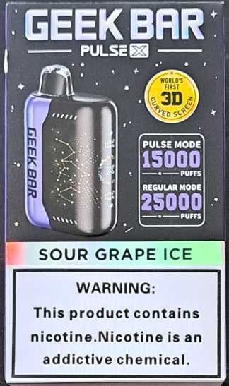 Sour Grape Ice Geek Bar Pulse X 25K