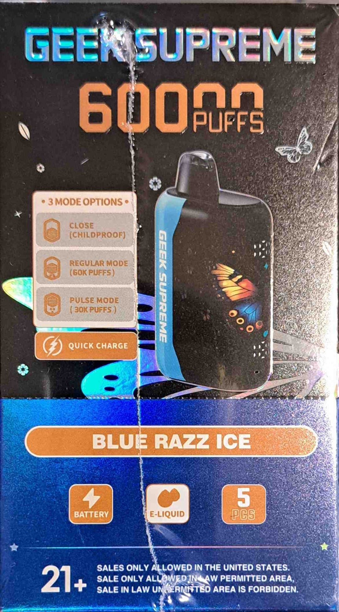 Blue Razz Ice GEEK SUPREME 30K/60K