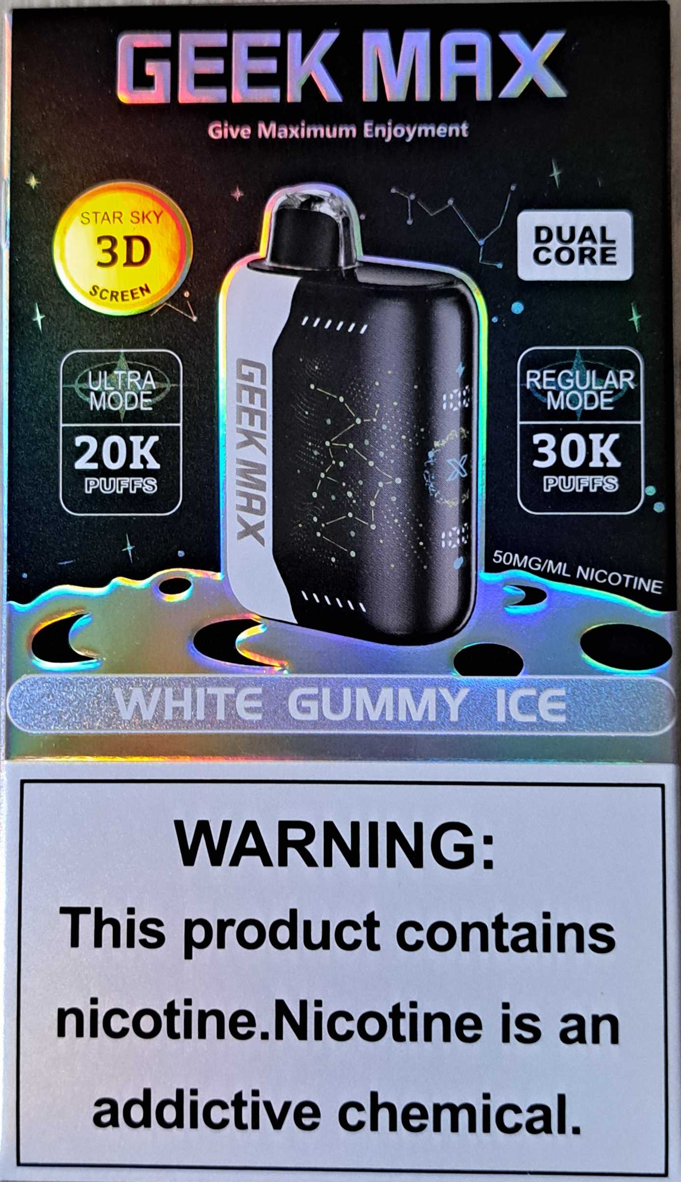 White Gummy Ice Geek Max 1x18mlx30K