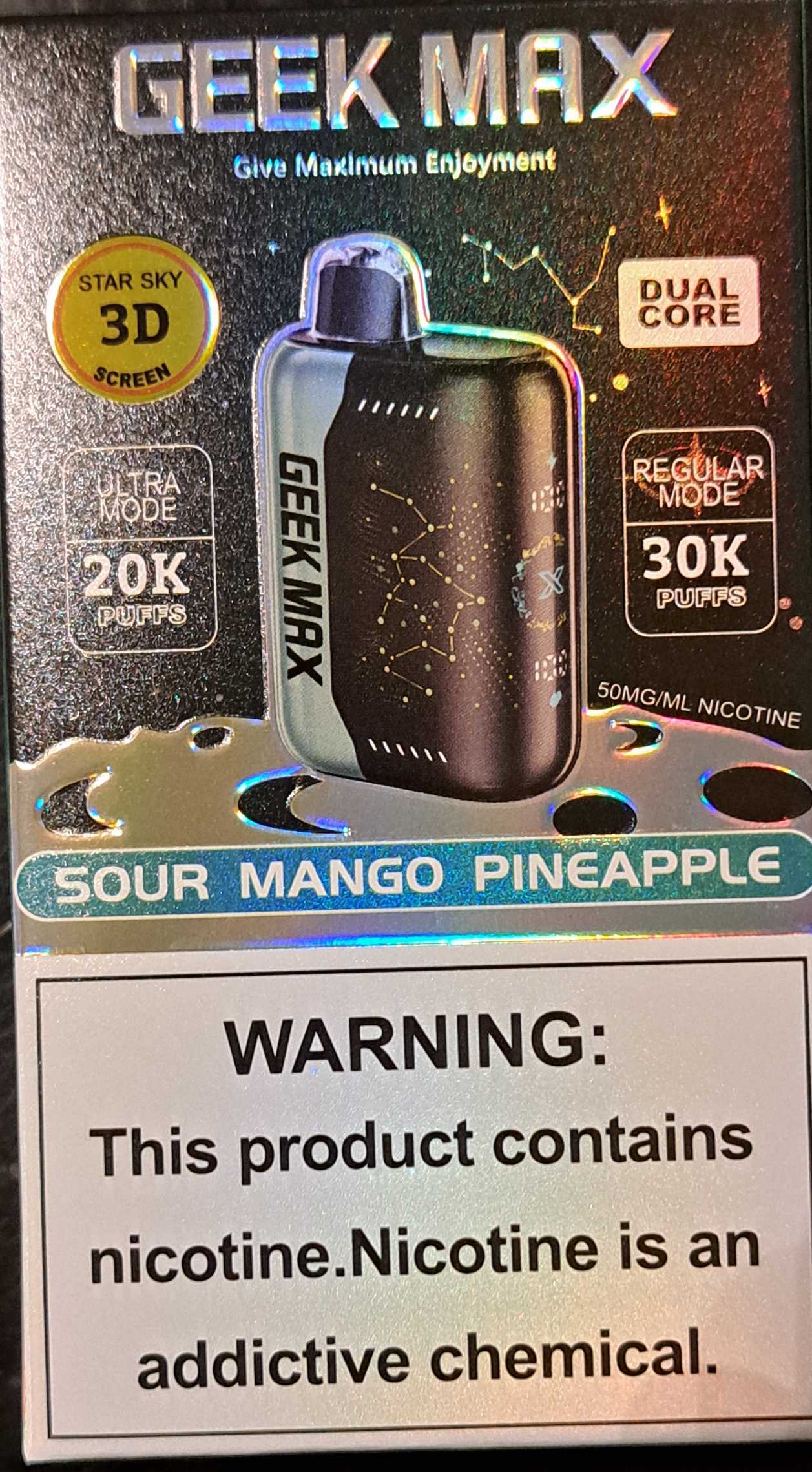 Sour Mango Pineapple Geek Max 1x18mlx30K